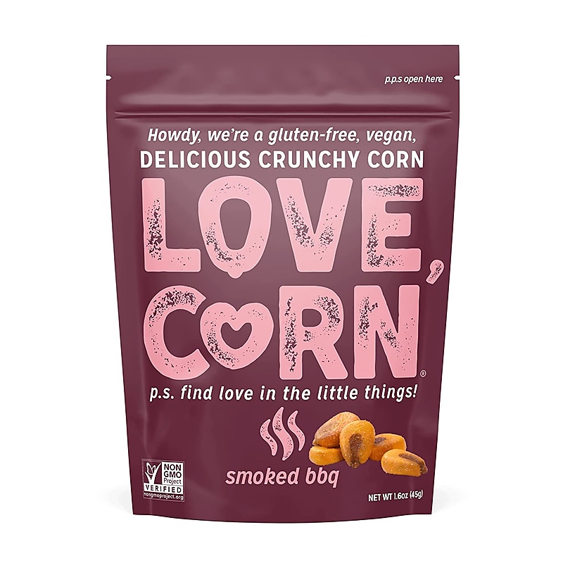 Love Corn Smoked BBQ, 1.6 Oz, 10/Box (307-00383) image 1