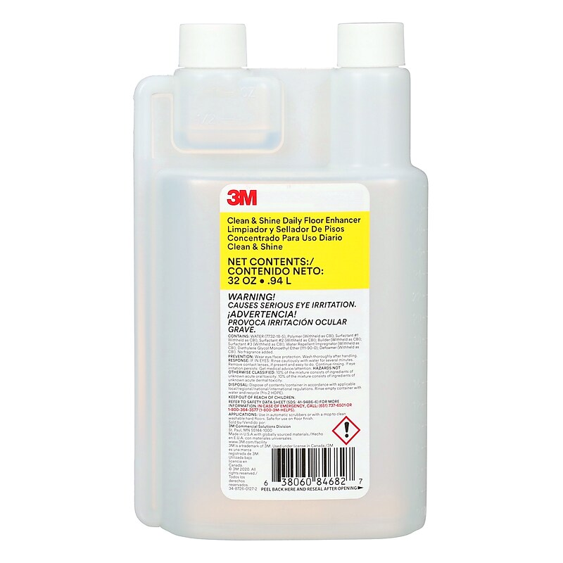 3M Clean & Shine Daily Floor Enhancer Doser, 32 oz, 6/Carton (84682) image 1