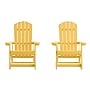 Flash Furniture Savannah All-Weather Poly Resin Wood Adirondack Rocking Chair, Yellow, 2/Pack (JJC14705YLW2)~#|#~sp207242785_sc7