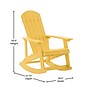 Flash Furniture Savannah All-Weather Poly Resin Wood Adirondack Rocking Chair, Yellow, 2/Pack (JJC14705YLW2)~#|#~sp207242804_sc7
