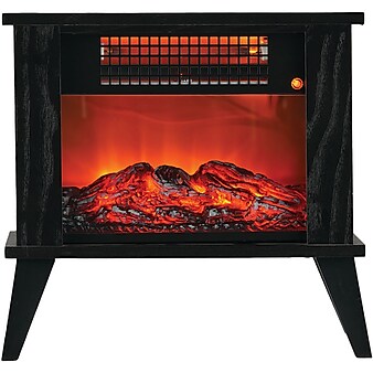 Lifesmart Electric Infrared Fireplace Space Heater 5100 BTU , Black (FEJ16C)