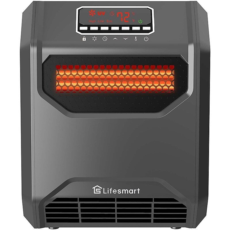 Lifesmart Electric  Infrared Heater, Black (HT1269UV) image 1