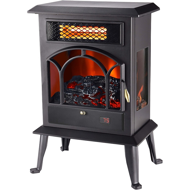 Lifesmart Electric Infrared Top Vent Stove Heater 5118 BTU, Black (HT1289) image 1