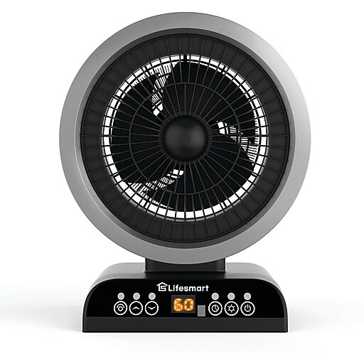 Lifesmart Electric 2 in 1 Digital Fan Heater, Black (HTFN1002) Staples