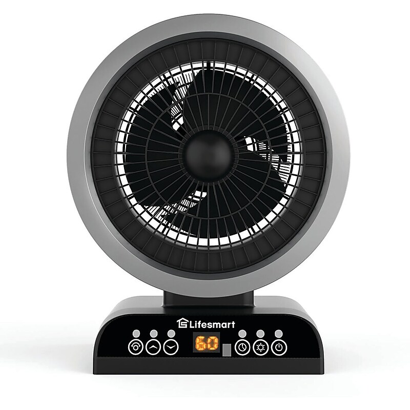Lifesmart Electric 2 in 1 Digital Fan Heater, Black (HTFN1002) image 1