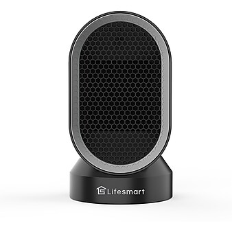 Lifesmart Electric Desktop Select Air Combo Fan Heater 5118 BTU, Black (HTFN1283)