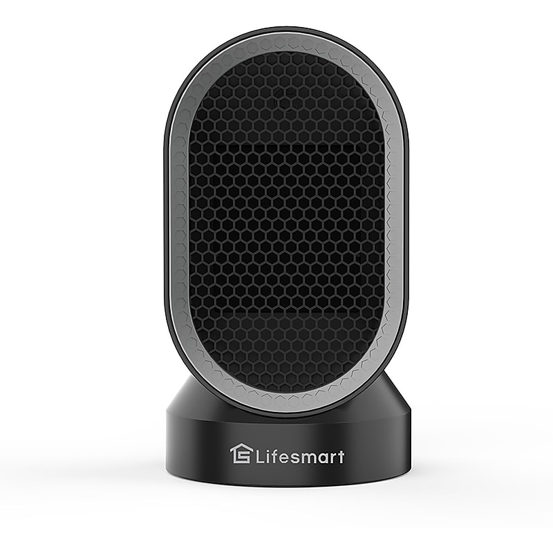 Lifesmart Electric Desktop Select Air Combo Fan Heater 5118 BTU, Black (HTFN1283) image 1