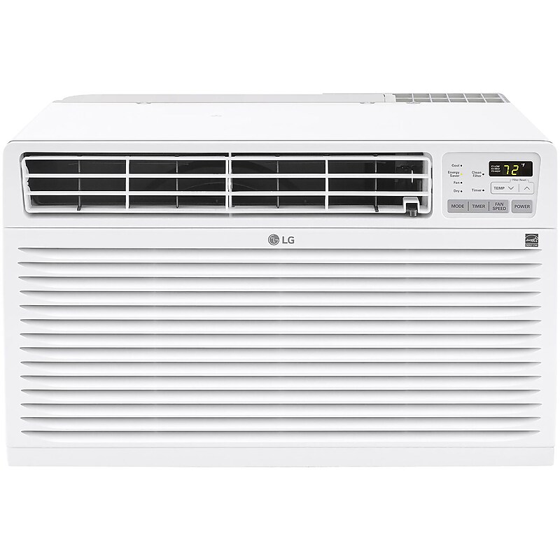 LG 10,000 BTU 230V Through-the-Wall Air Conditioner 11,200 BTU Supplemental Heat Function, White (LT1033HNR) image 1