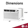 LG 11,800 BTU 230V Through-the-Wall Air Conditioner Supplemental Heat Function, White (LT1233HNR)~#|#~sp207328488_sc7