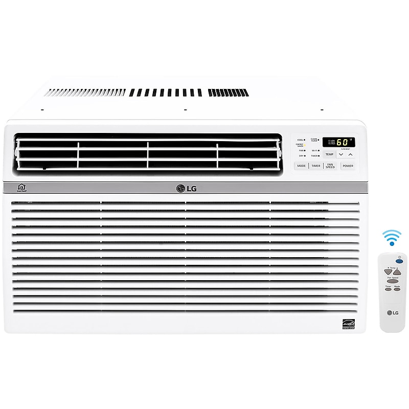 LG Energy Star 12,000 BTU 115V Window-Mounted Air Conditioner, Wi-Fi Enabled, White (LW1217ERSM1) image 1