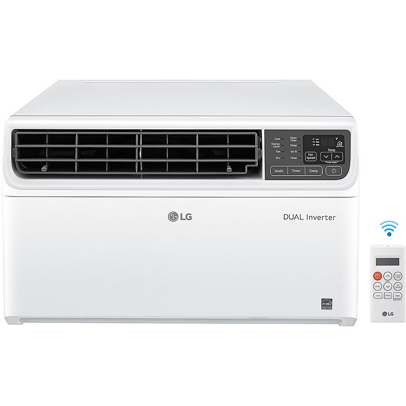 LG 12,000 BTU Dual Inverter Smart Window Air Conditioner, White (LW1222IVSM) image 1