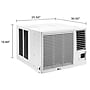 LG Electronics 24,000 BTU Heat/Cool Window Air Conditioner, WiFi Enabled, White (LW2421HRSM)~#|#~sp207328650_sc7