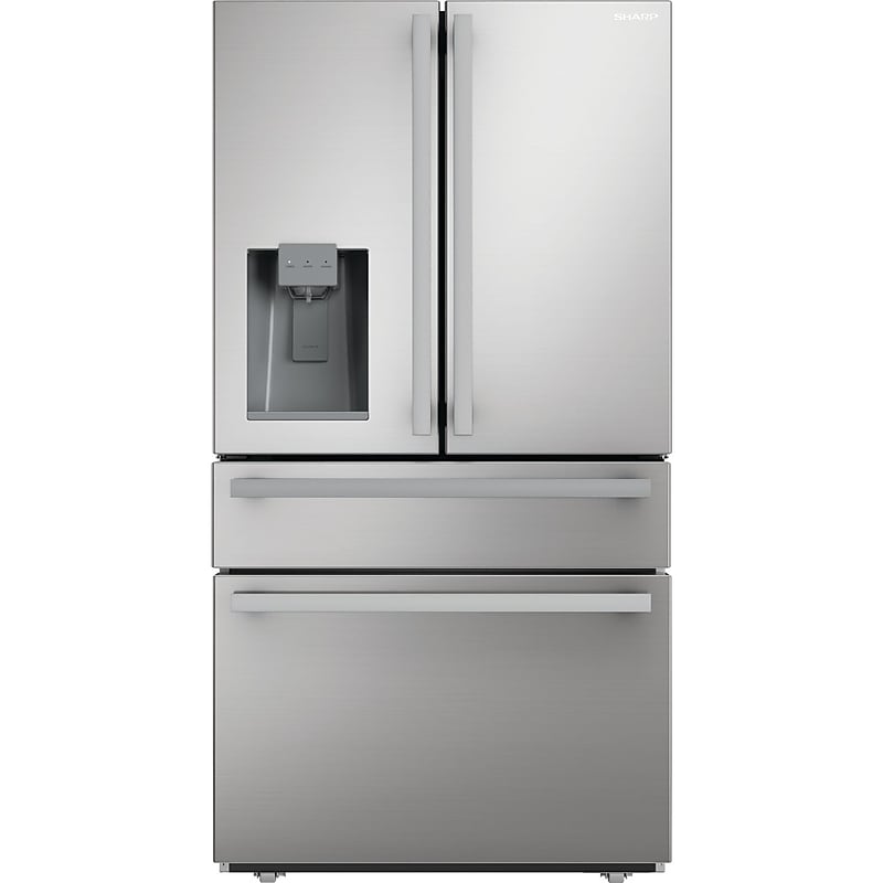 Sharp 22.6 (Cu. Ft.) French Door Counter Depth Refrigerator Stainless Steel (SJG2254FS) image 1