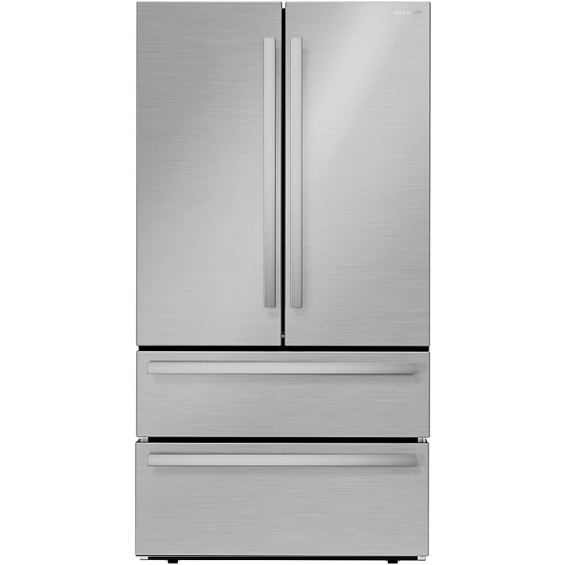 Sharp 22.5 (Cu. Ft.) French Door Counter Depth Refrigerator Stainless Steel (SJG2351FS) image 1