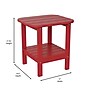 Flash Furniture Newport Indoor-Outdoor 2-Tier Adirondack Side Table, Red (LEHMP1351517HRD)~#|#~sp207563869_sc7
