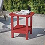 Flash Furniture Newport Indoor-Outdoor 2-Tier Adirondack Side Table, Red (LEHMP1351517HRD)~#|#~sp207563907_sc7