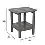Flash Furniture Newport Indoor-Outdoor 2-Tier Adirondack Side Table, Gray (LEHMP1351517HGY)~#|#~sp207563946_sc7