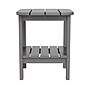 Flash Furniture Newport Indoor-Outdoor 2-Tier Adirondack Side Table, Gray (LEHMP1351517HGY)~#|#~sp207563971_sc7