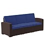 Flash Furniture Seneca Faux Rattan Sofa with All-Weather Cushions, Chocolate Brown/Navy (DADSF13BNNV)~#|#~sp207564120_sc7