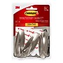 Command Medium Designer Hooks, Brushed Nickel, 3 Hooks, 6 Strips/Pack (17081BN-3ES)~#|#~sp207564878_sc7