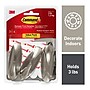 Command Medium Designer Hooks, Brushed Nickel, 3 Hooks, 6 Strips/Pack (17081BN-3ES)~#|#~sp207564889_sc7