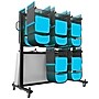 Flash Furniture Hawkins Folding Table and Chairs Mobile Cart, 660 lb. Capacity, Black (QINSHD245425)~#|#~sp207565894_sc7
