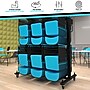 Flash Furniture Hawkins Folding Table and Chairs Mobile Cart, 660 lb. Capacity, Black (QINSHD245425)~#|#~sp207565902_sc7
