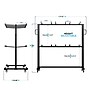 Flash Furniture Hawkins Folding Table and Chairs Mobile Cart, 660 lb. Capacity, Black (QINSHD245425)~#|#~sp207565903_sc7