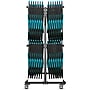 Flash Furniture Hawkins Folding Table and Chairs Mobile Cart, 660 lb. Capacity, Black (QINSHD245425)~#|#~sp207565908_sc7