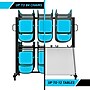 Flash Furniture Hawkins Folding Table and Chairs Mobile Cart, 660 lb. Capacity, Black (QINSHD245425)~#|#~sp207565911_sc7