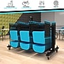 Flash Furniture Hawkins Folding Table and Chairs Mobile Cart, 330 lb. Capacity, Black (QINFRCW45425)~#|#~sp207566059_sc7
