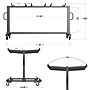 Flash Furniture Hawkins Folding Table and Chairs Mobile Cart, 330 lb. Capacity, Black (QINFRCW45425)~#|#~sp207566060_sc7
