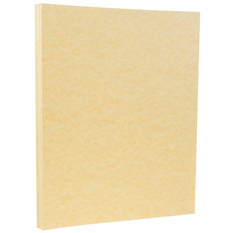 JAM PAPER 8.5" x 11" Parchment Cardstock, 65lb, Antique Gold, 100/pack  (27179G) image 1