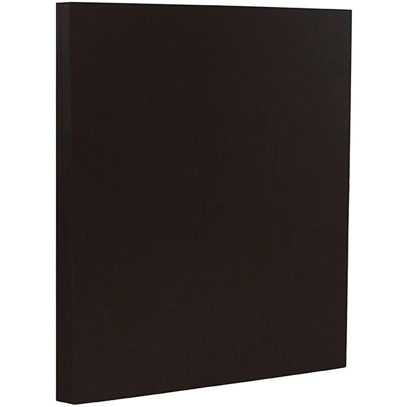 JAM Paper 30% Recycled 8.5" x 11" Matte Paper, 32lb, Black Linen, 100 Sheets/Pack (11130G) image 1