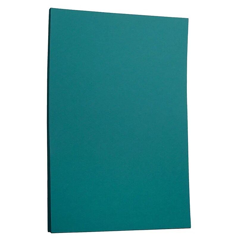 JAM Paper 8.5" x 11", Paper, 32lb, Teal Blue, 100 Sheets/Pack (1524383G) image 1