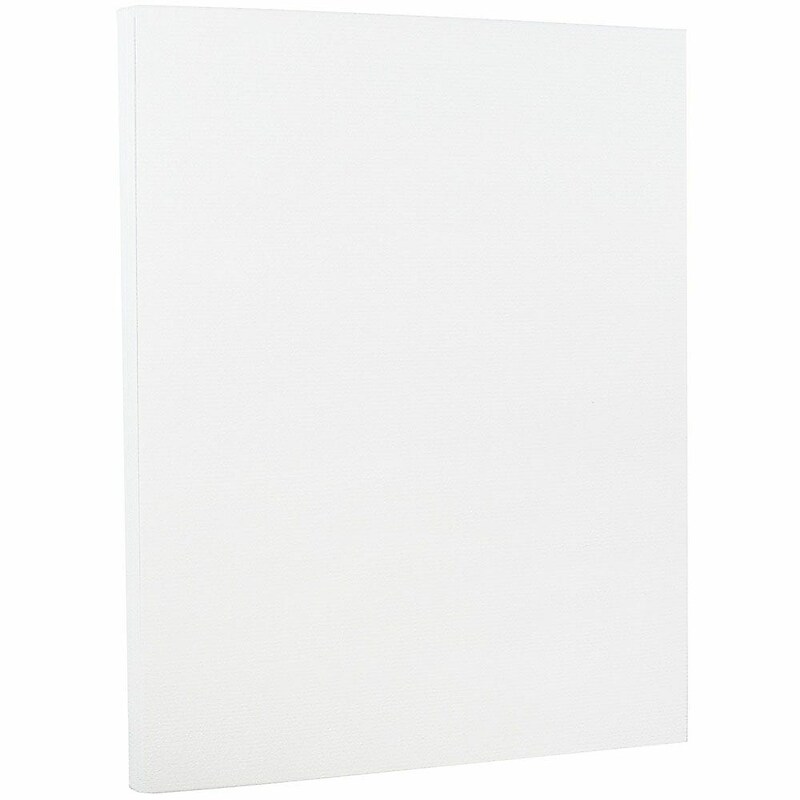 JAM PAPER Strathmore Cardstock, 88lb, Bright White Laid, 100/pack  (301005G) image 1