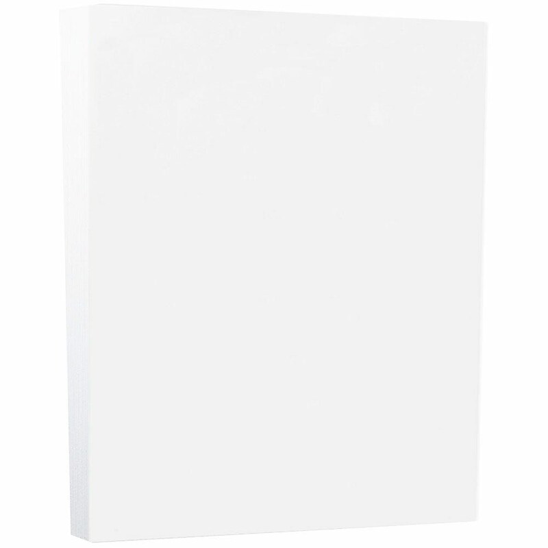 JAM PAPER 8.5" x 11" Vellum Bristol Index Cardstock, 110lb, White, 250/pack  (169855B) image 1