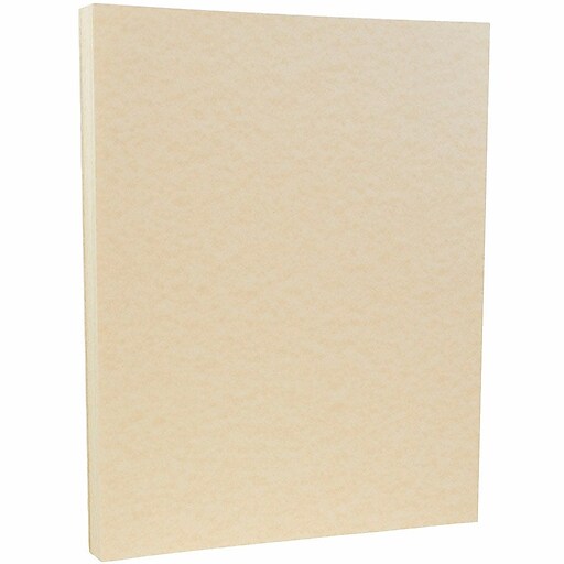 JAM Paper Parchment 65lb Cardstock 8.5 x 11 Coverstock Natural Recycled  171116B 