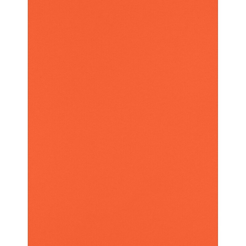 JAM PAPER 8.5” x 11” Cardstock, 100lb, Tangerine, 50/pack  (81211-C-112-50) image 1