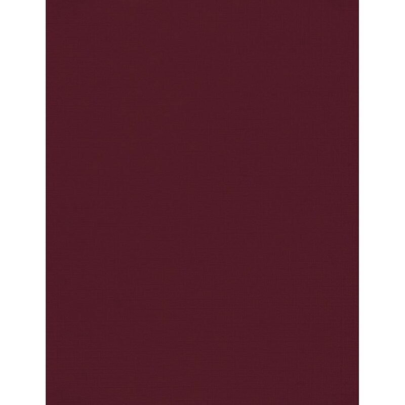 JAM PAPER 8.5” x 11” Cardstock, 100lb, Burgundy Linen, 50/pack  (81211-C-BGLI-50) image 1