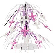 Creative Converting Pink & Silver Cross Centerpiece, 4 Count (DTC264004CNTR)