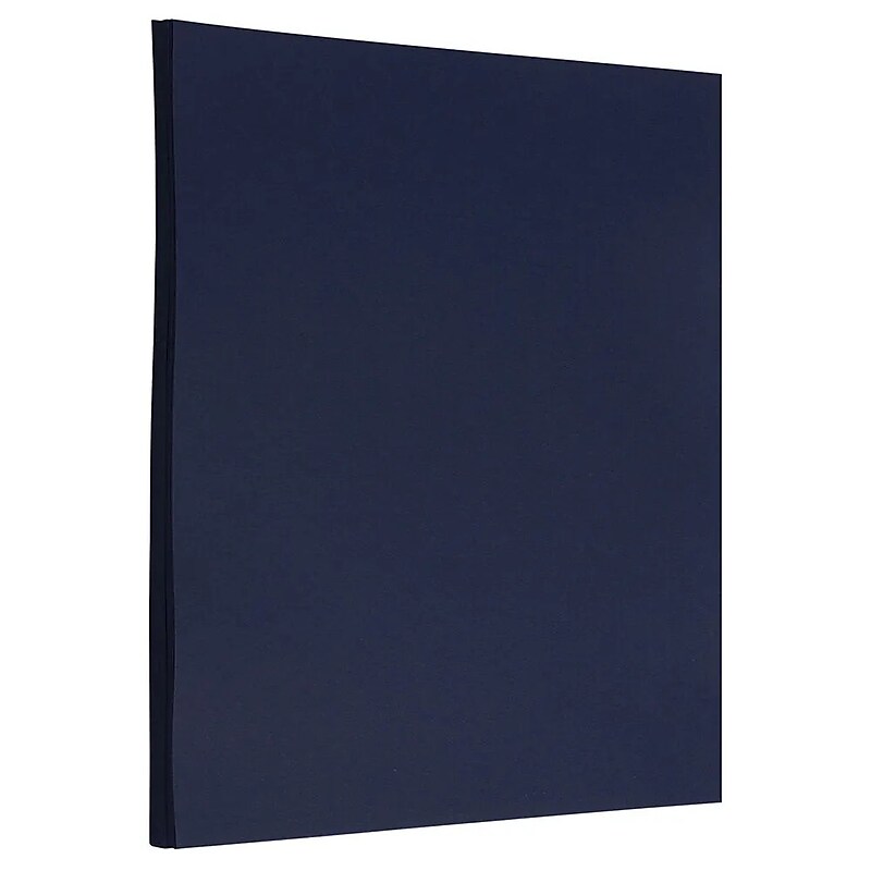 JAM Paper 8.5" x 11", Paper, 32 lbs. Navy Blue, 100 Sheets/Pack (156550G) image 1