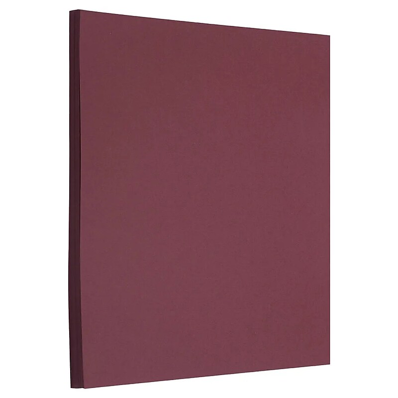 JAM PAPER 8.5" x 11" Matte Paper, 28lb, Burgundy, 100 Sheets/Pack (36395839G) image 1