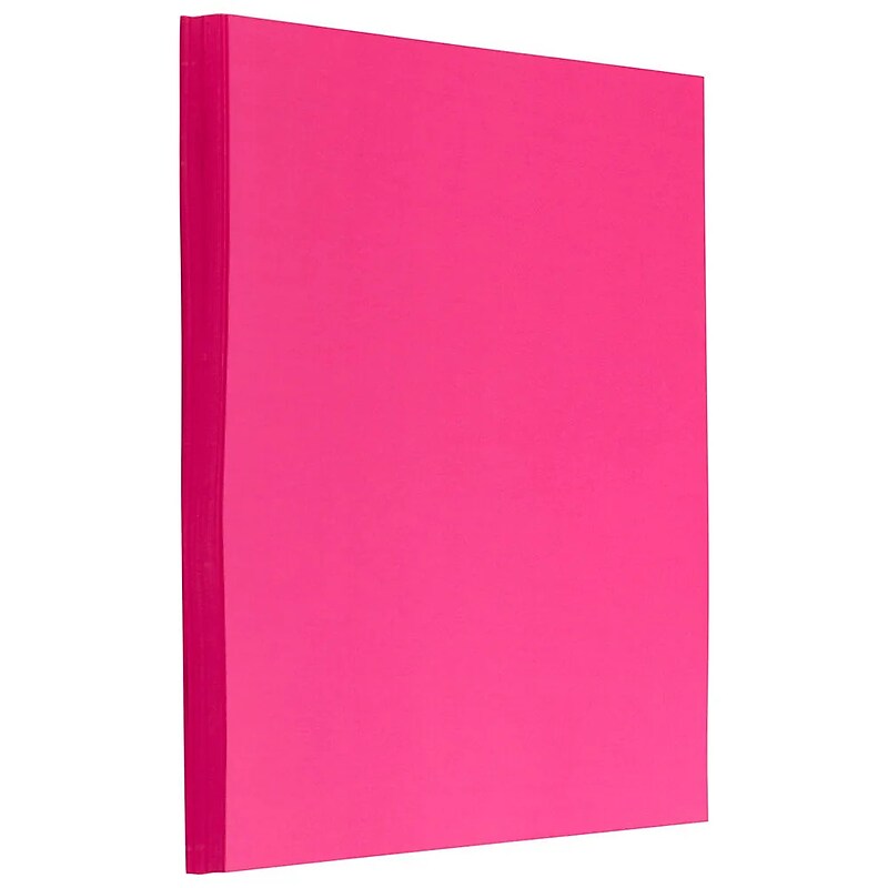 JAM Paper 30% Recycled 8.5" x 11", Paper, 32 lbs. Ultra Fuchsia Pink, 200 Sheets/Pack (184931G) image 1