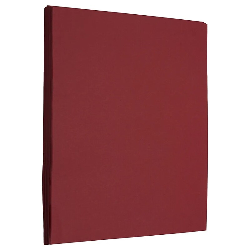 JAM Paper 8.5" x 11", Paper, 32lb, Dark Red, 100 Sheets/Pack (46395839G) image 1