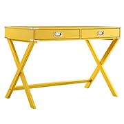 HomeBelle Banana Yellow Finish X-Base Box Desk (78E581AY3A)