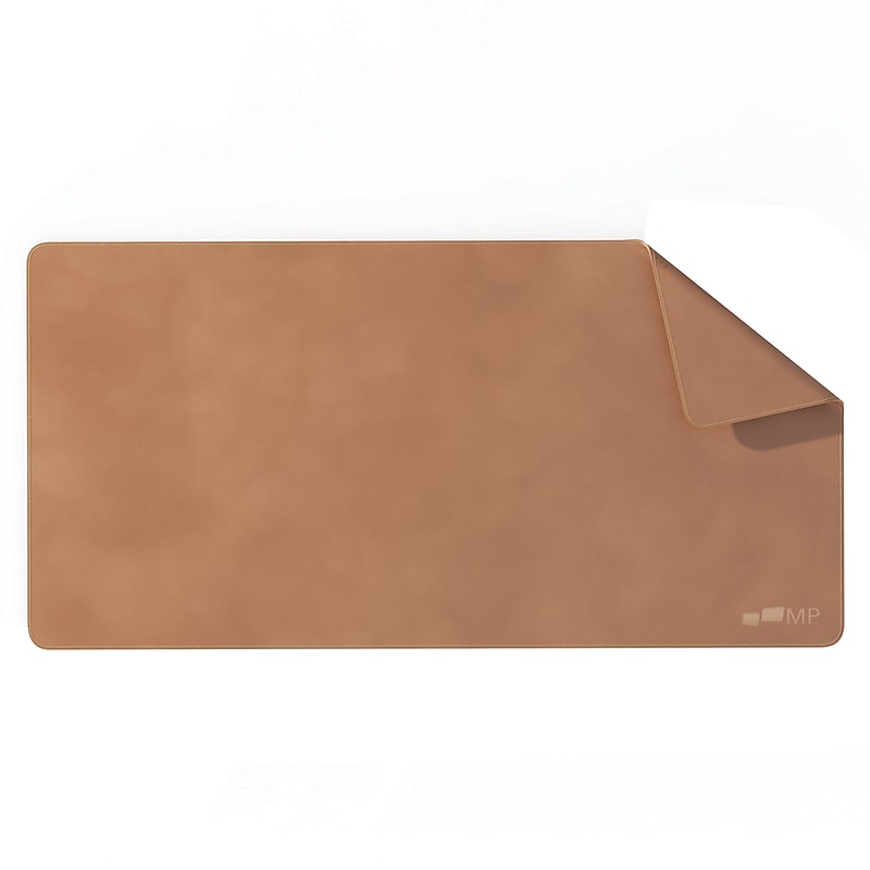 Mobile Pixels Inc. PU Leather Desk Mat, 31.5" x 15.75", Oak Brown, (115-1001P02) image 1
