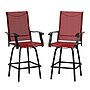Flash Furniture Valerie All-Weather Textilene Swivel Patio Stools, Red, 2/Pack (2ETSWVLPTO30RD)~#|#~sp208455538_sc7