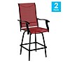 Flash Furniture Valerie All-Weather Textilene Swivel Patio Stools, Red, 2/Pack (2ETSWVLPTO30RD)~#|#~sp208455542_sc7