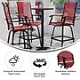 Flash Furniture Valerie All-Weather Textilene Swivel Patio Stools, Red, 2/Pack (2ETSWVLPTO30RD)~#|#~sp208455545_sc7